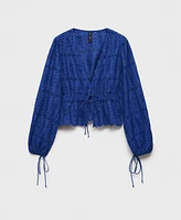 Mango Women's English Embroidery Blouse
