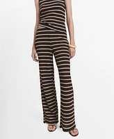 Mango Women's Geometric Print Knitted Pants