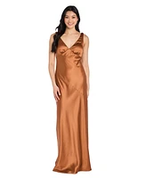 Morgan & Company Women's Cowl-Back Charmeuse Gown