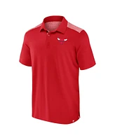 Fanatics Men's Red Chicago Bulls Iconic Brushed Blocked Polo Shirt