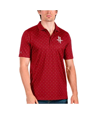 Antigua Men's Red Houston Rockets Spark Polo Shirt