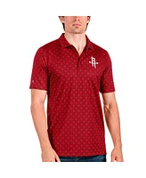 Antigua Men's Red Houston Rockets Spark Polo Shirt