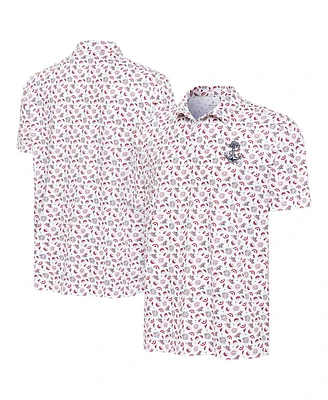 Antigua Men's White Navy Midshipmen Independence Day Polo Shirt