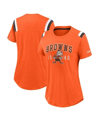 Nike Women's Orange Cleveland Browns Historic Slub Fashion T-Shirt