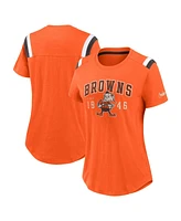 Nike Women's Orange Cleveland Browns Historic Slub Fashion T-Shirt