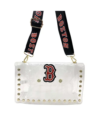 Cuce Women's Boston Red Sox Crystal Clear Envelope Crossbody Bag