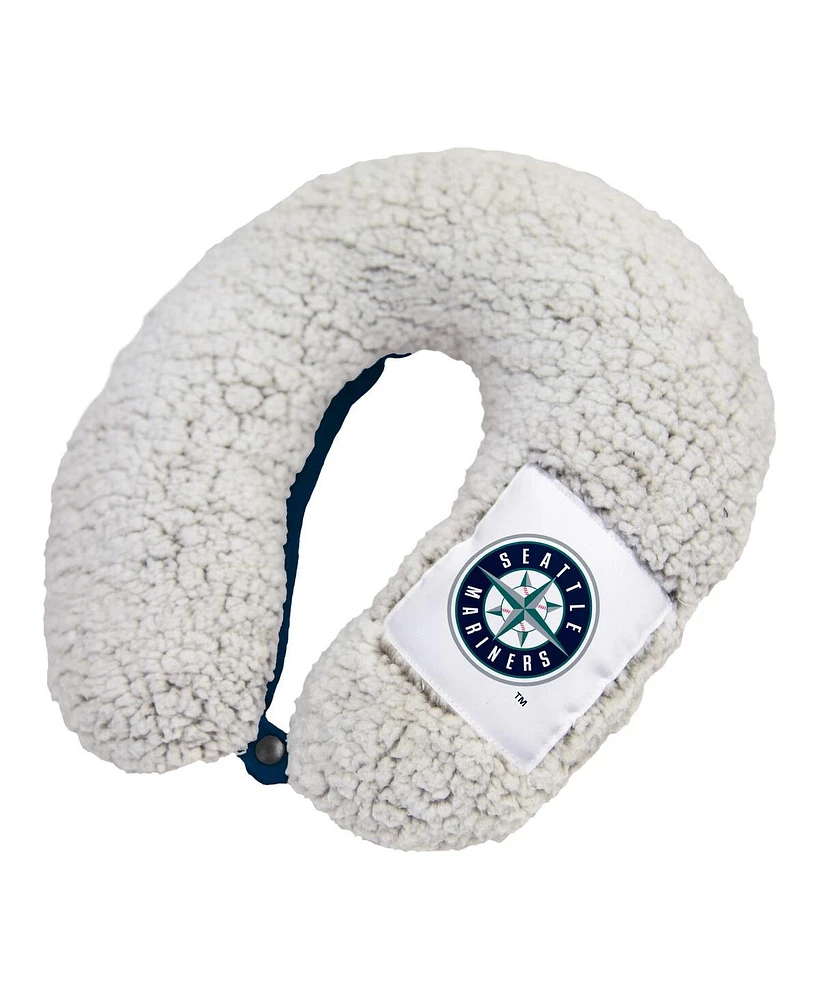 Logo Brands Seattle Mariners Frosty Sherpa Neck Pillow