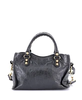 Pre-Owned Balenciaga Mini City Classic Studs Bag Leather