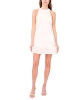 CeCe Women's Sleeveless Ruffled-Hem Sheath Dress