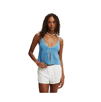 Cotton On Women's Knit Tie Up Cami