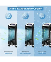 Portable Evaporative Air Cooler with 3 Wind Modes and Timer for Home Office