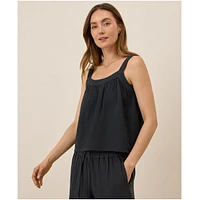 Pact Women's Organic Cotton Coastal Double Gauze Square Neck Cami