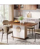 Tribesigns 55" Rectangular Dining Table for 4 to 6 People, Dining Room & Living Room