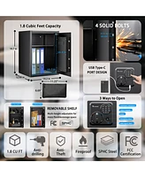 Bonsaii 1.8 Cubic Feet Security Home Safe with Digital Keypad & Fireproof Bag, Fire-Resistant Security Box for Jewelry, Cash, Guns | Fireproof Documen
