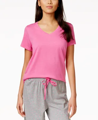 Hue Women' Sleepwell Solid / V-Neck T-Shirt with Temperature Regulating Technology