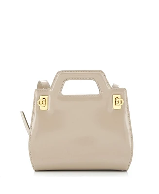 Pre-Owned Salvatore Ferragamo Mini Wanda Top Handle Shoulder Bag Leather