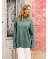 Celtic & Co. Women's Drape Funnel Neck Sweater