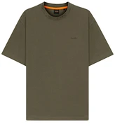 Boss by Hugo Men's Patterned Collar Cotton-Jersey T-Shirt