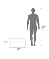 Ferry Shoe Rack with 2 Shelves, White