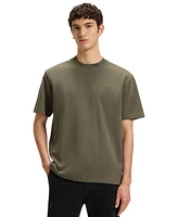Boss by Hugo Men's Patterned Collar Cotton-Jersey T-Shirt