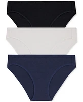 Dkny Women's Cotton Modal Bikini 3 Pack- DK8462P3