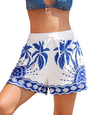 Cupshe Women's Lazy Palms Tropical Shorts