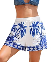 Cupshe Women's Lazy Palms Tropical Shorts