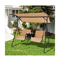 Porch Swing Hammock Chair with Adjustable Canopy