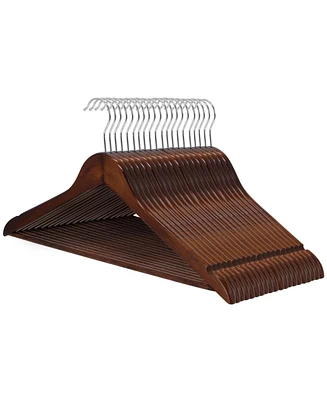 MegaChef 20 Piece Acacia Wood Swivel Hook Hanger Set Light Brown