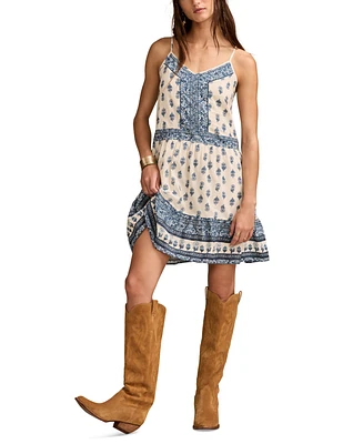 Lucky Brand Women's Border Print Mini Dress