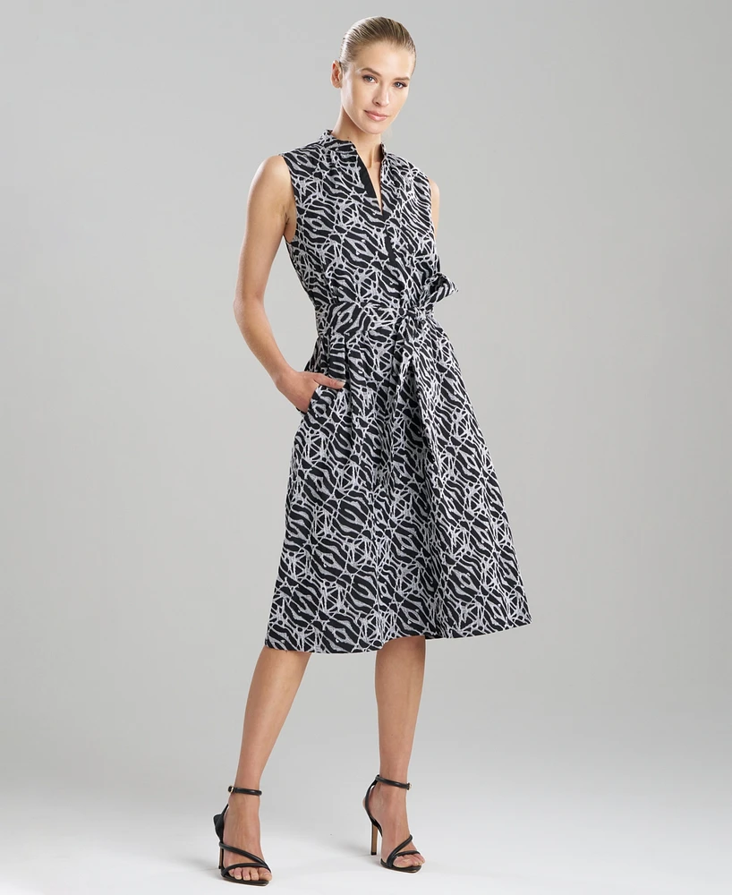 Natori Women's Embroidered Cotton A-Line Dress