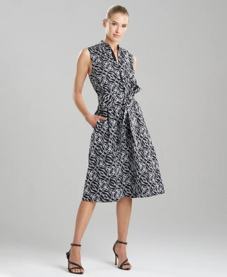 Natori Women's Embroidered Cotton A-Line Dress