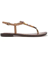 Sam Edelman Women's Gigi Stone T-Strap Flat Sandals