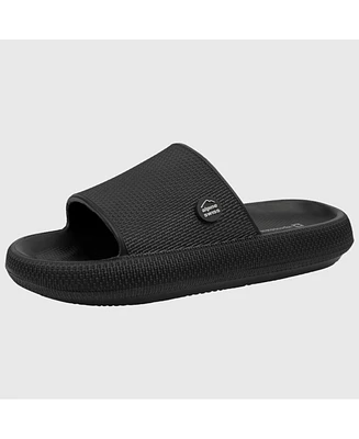 Alpine Swiss Men's Omar Slides Pillow Slippers Ultra Cushioned Cloud Slide Sandal
