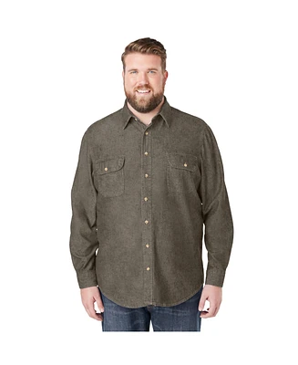Boulder Creek by KingSize Men's Big & Tall Long Sleeve Denim And Twill Shirt