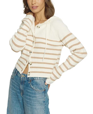 Central Park West Women's Striped Dickey Sweater Jacket