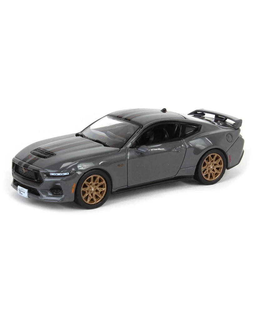 1/64 2024 Mustang Gt in Dark Matter Gray Showroom Floor Series