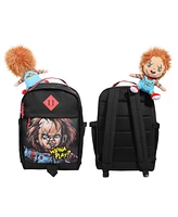 Chucky 17.5” Black Backpack With Plush Character Charm