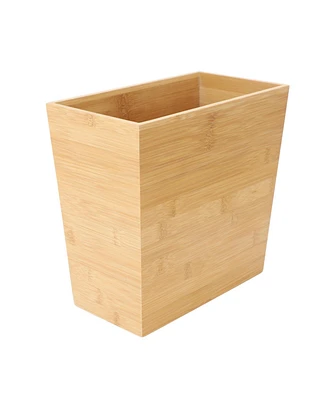 MegaChef 10.5 x 5.75 Inch Rectangle Bamboo Waste Basket