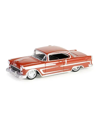 1/64 1955 Chevrolet Bel Air California Lowriders 5, Red & Silver