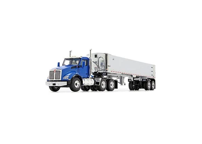 1/50 Kenworth T880, Blue, With East Genesis End Dump Trailer By First Gear