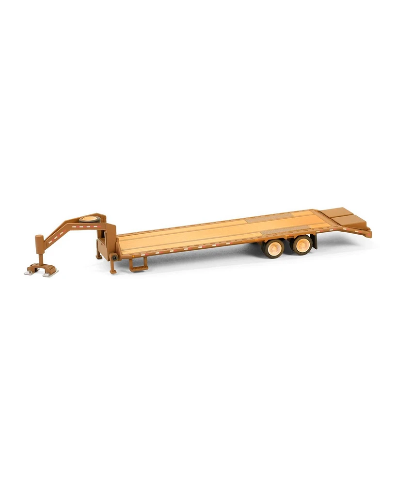 1/64 Weathered Gooseneck Trailer with Red & White Conspicuity Stripes 30522