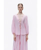 Nocturne Women's Beaded Embroidered Shirt