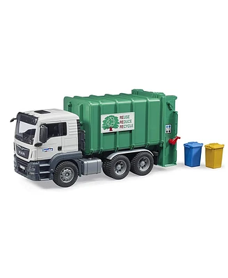 Bruder 1/16 Green Man Tgs Rear Loading Garbage Truck