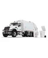First Gear 1/34 White Mack Granite Mp w/ McNeilus Rear Load Refuse Truck & Trash Cans 10-4213