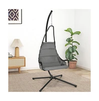 Mondawe Hanging Chair Hammock with Stand and Extra Large Padded Seat