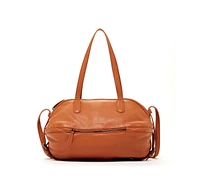 Susu Leather Satchel Bag Brown Shoulder Purse Women's Handbag