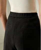Lilysilk Women's Silk-Wool Blend Polished Shorts