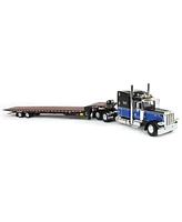 First Gear Dcp Blue & Black 1/64 Peterbilt 389 Sleeper Cab Landoll 440B Traveling Axle Trailer 60-2050
