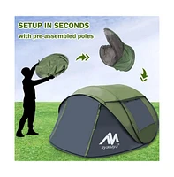 Adobe 2–3 Person Stargazing Pop-Up Camping Tent with Skylight, Instant Setup, Dual Doors, Mesh Windows, and Removable Rainfly – Lightwei